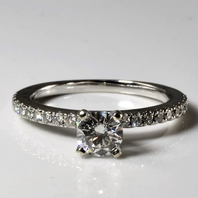 Luxury Handcrafted Jewelry For Elegant Looks Pave Band Diamond Engagement Ring | 0.72ctw | SZ 5.5 | Luxury Handcrafted Jewelry For Elegant Looks Pave Band Diamond Engagement Ring | 0.72ctw | SZ 5.5 |