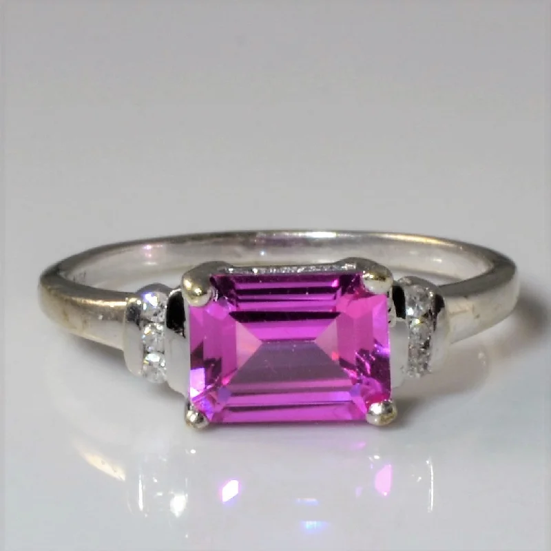 Affordable Glamour – Premium Jewelry For Less Synthetic Pink Sapphire & Diamond Ring | 2.45ct | 0.03ctw | SZ 7.25 | Affordable Glamour – Premium Jewelry For Less Synthetic Pink Sapphire & Diamond Ring | 2.45ct | 0.03ctw | SZ 7.25 |