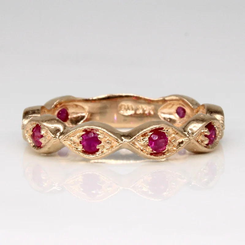 Huge Markdowns On Premium Jewelry Styles Synthetic Ruby Band | 0.28ctw | SZ 6 |
