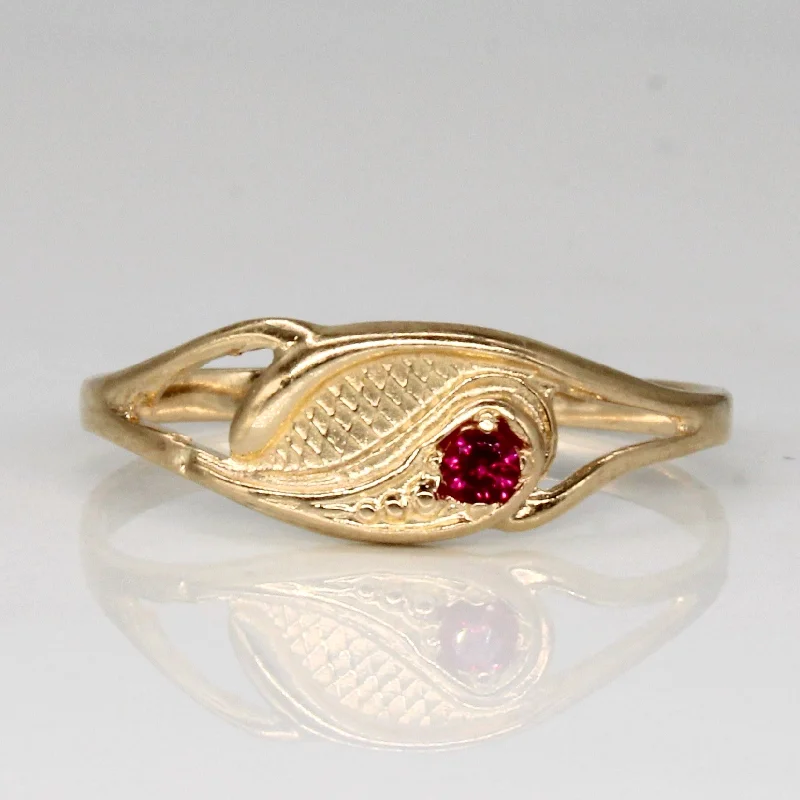 Celebrate Every Occasion With Sparkling Savings Synthetic Ruby Ornate Ring | 0.03ct | SZ 8 | Celebrate Every Occasion With Sparkling Savings Synthetic Ruby Ornate Ring | 0.03ct | SZ 8 |