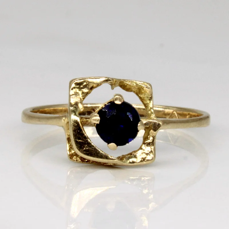 Best-Selling Jewelry Now Available At Special Deals Synthetic Sapphire Abstract Frame Ring | 0.27ct | SZ 5.75 |
