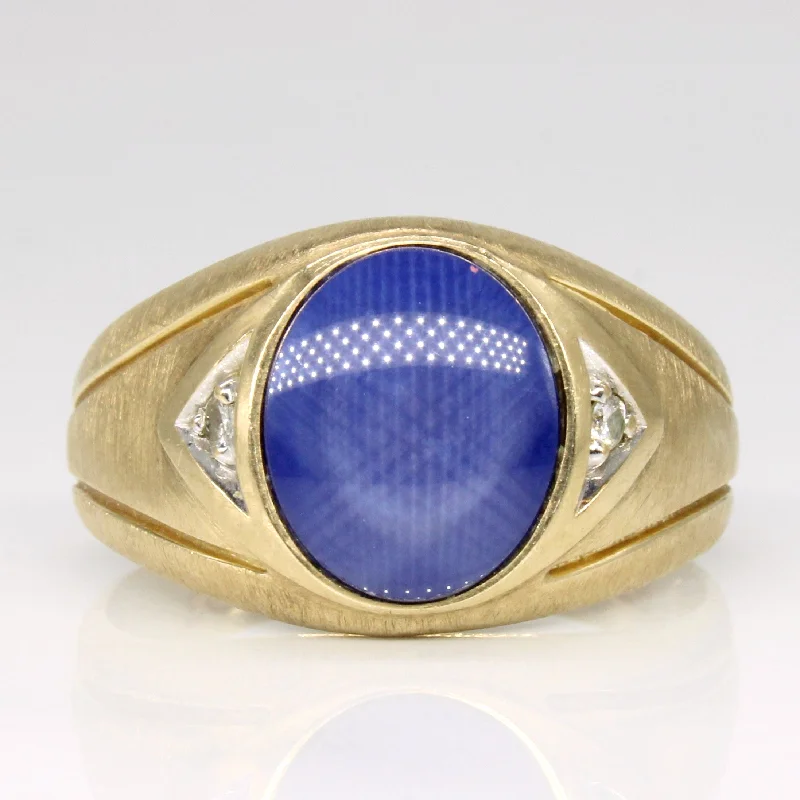 The Biggest Jewelry Sale Of The Year Is Here Synthetic Star Sapphire & Diamond Tapered Ring | 3.00ct, 0.06ctw | SZ 12.25 | The Biggest Jewelry Sale Of The Year Is Here Synthetic Star Sapphire & Diamond Tapered Ring | 3.00ct, 0.06ctw | SZ 12.25 |