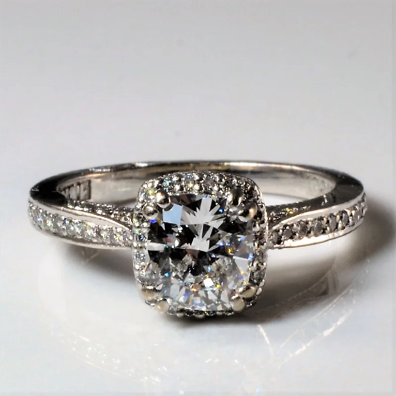 High-Quality Gemstone Jewelry For Special Occasions Tacori' Cushion Cut Halo Diamond Engagement Ring | 1.31ctw | SZ 5 | High-Quality Gemstone Jewelry For Special Occasions Tacori' Cushion Cut Halo Diamond Engagement Ring | 1.31ctw | SZ 5 |