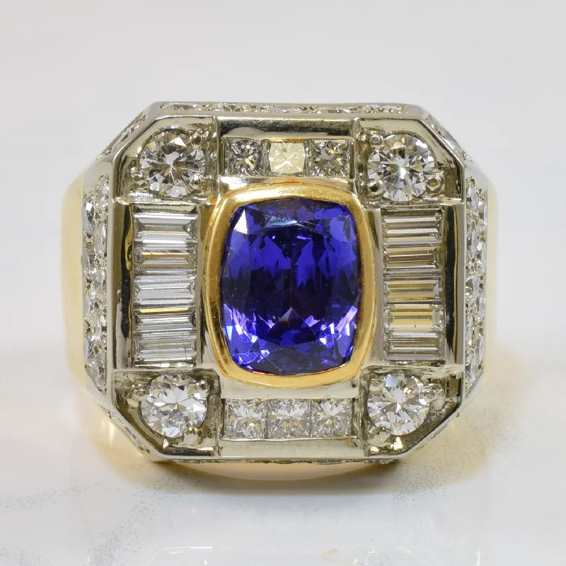 Shop High-Quality Jewelry At Jaw-Dropping Discounts Bezel Set Tanzanite & Diamond Ring | 6.00ct, 4.92ctw | SZ 15.25 | Shop High-Quality Jewelry At Jaw-Dropping Discounts Bezel Set Tanzanite & Diamond Ring | 6.00ct, 4.92ctw | SZ 15.25 |