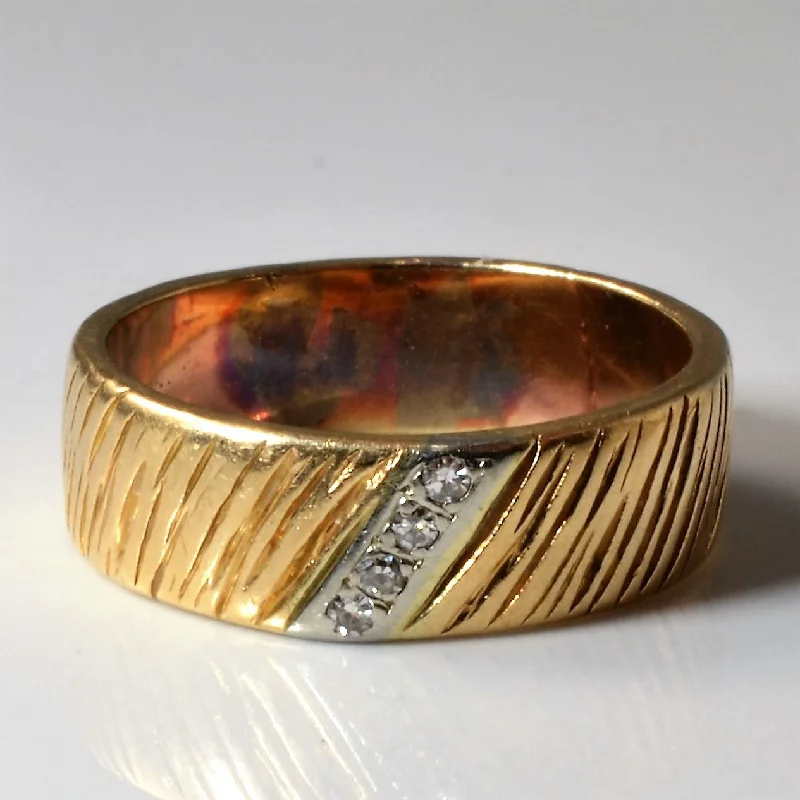 Grab Your Dream Jewelry At The Lowest Prices Textured Diamond Band | 0.05ctw | SZ 9 |