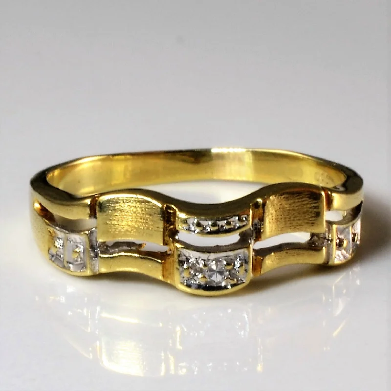 Bold And Beautiful Jewelry Now At Irresistible Prices Textured Double Row Diamond Wave Band | 0.01ct | SZ 6.25 | Bold And Beautiful Jewelry Now At Irresistible Prices Textured Double Row Diamond Wave Band | 0.01ct | SZ 6.25 |