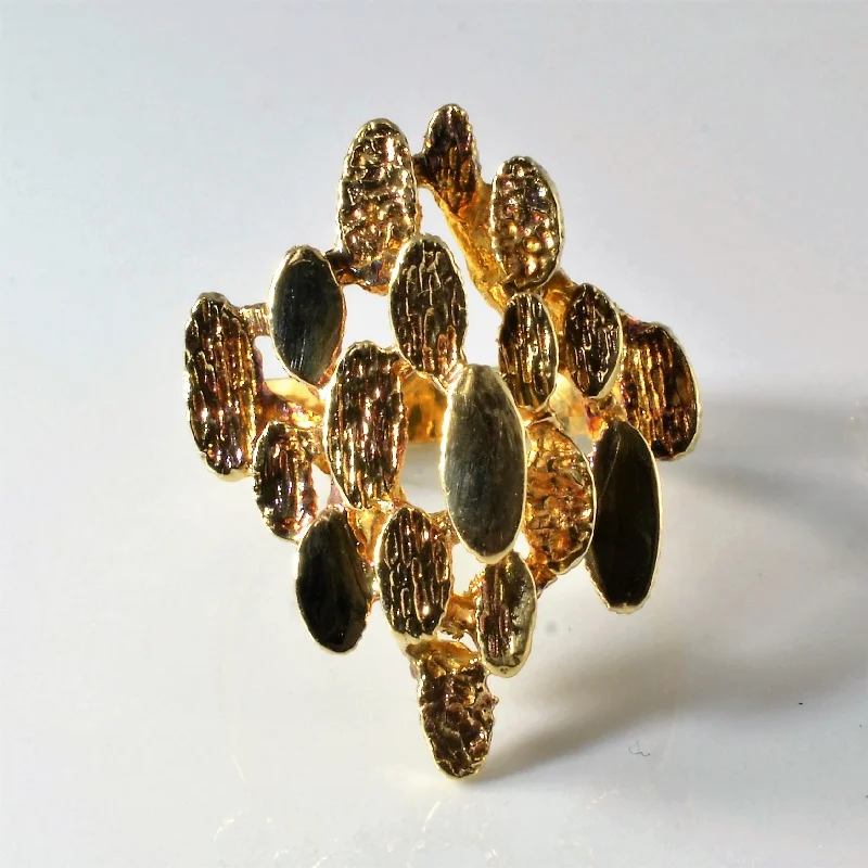 Elegant Designs, Unbeatable Discounts – Shop Jewelry Now Textured Gold Cocktail Ring | SZ 8 | Elegant Designs, Unbeatable Discounts – Shop Jewelry Now Textured Gold Cocktail Ring | SZ 8 |