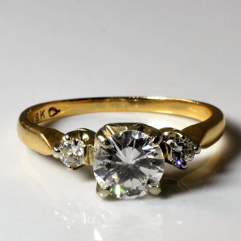 Exclusive Online Discounts On Stylish Jewelry Three Stone Diamond Engagement Ring | 0.81ctw | SZ 4.75 |