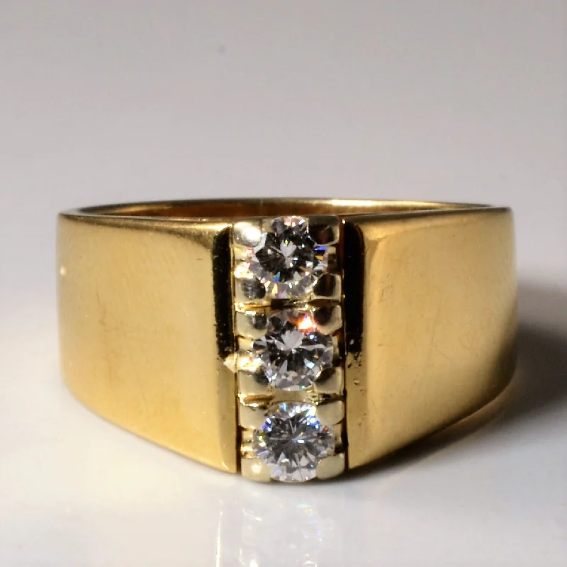 Luxury Jewelry Without The Luxury Price Tag Vertical Three Stone Diamond Ring | 0.36ctw | SZ 7.25 | Luxury Jewelry Without The Luxury Price Tag Vertical Three Stone Diamond Ring | 0.36ctw | SZ 7.25 |
