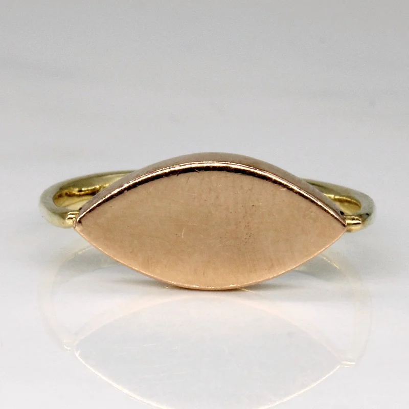 Grab Your Favorite Jewelry At The Lowest Prices Reversible Gold Face Marquise Ring | SZ 7 | Grab Your Favorite Jewelry At The Lowest Prices Reversible Gold Face Marquise Ring | SZ 7 |