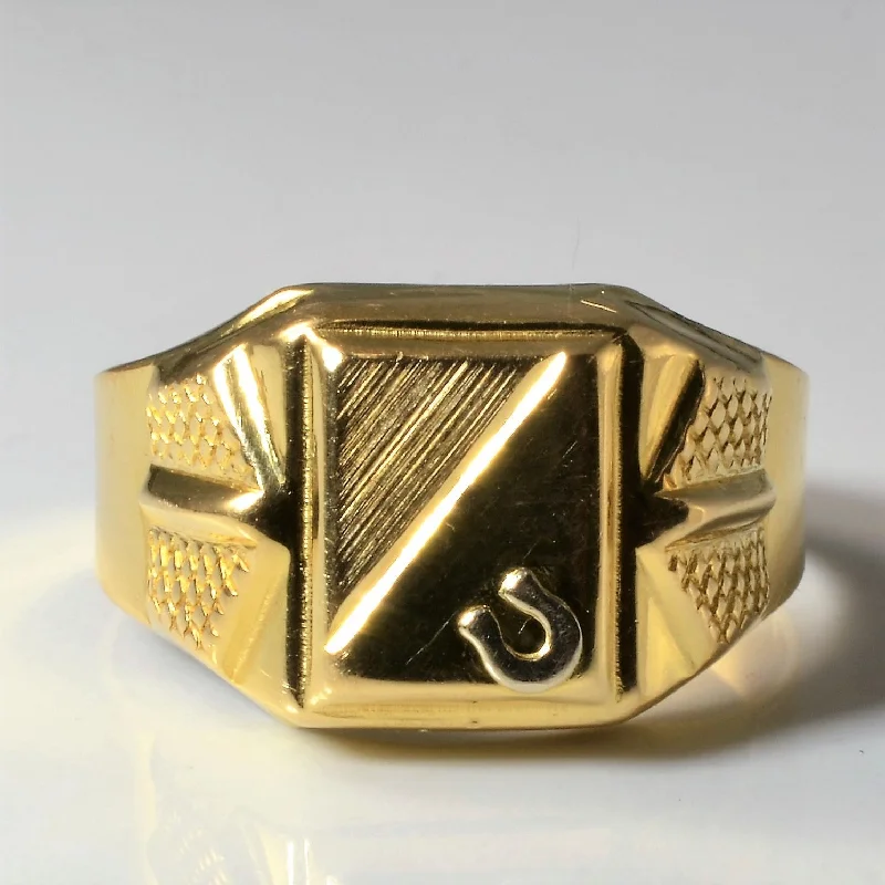 Gorgeous Jewelry, Limited-Time Savings Yellow Gold Signet Ring | SZ 10.25 |