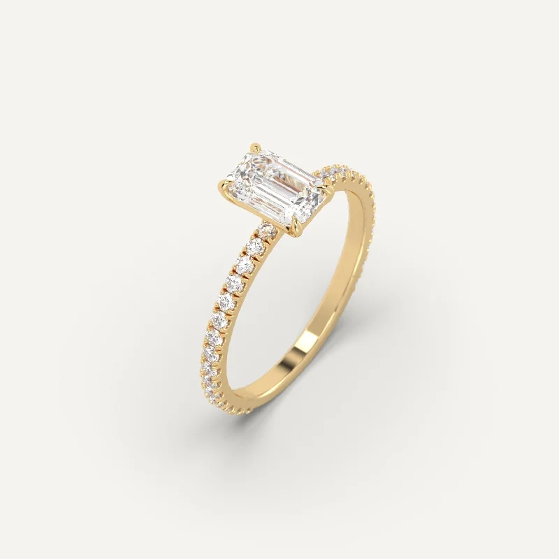 Get Your Favorite Jewelry At The Best Price 1 carat Emerald Cut Diamond Ring