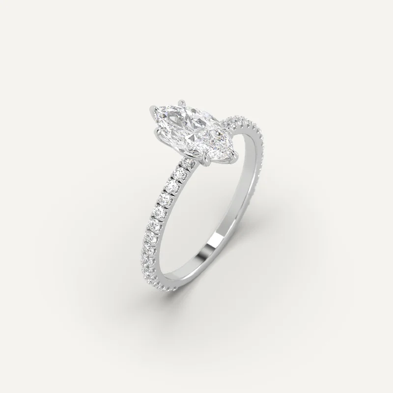 Get Ready To Sparkle – Special Jewelry Discounts 1 carat Marquise Cut Diamond Ring