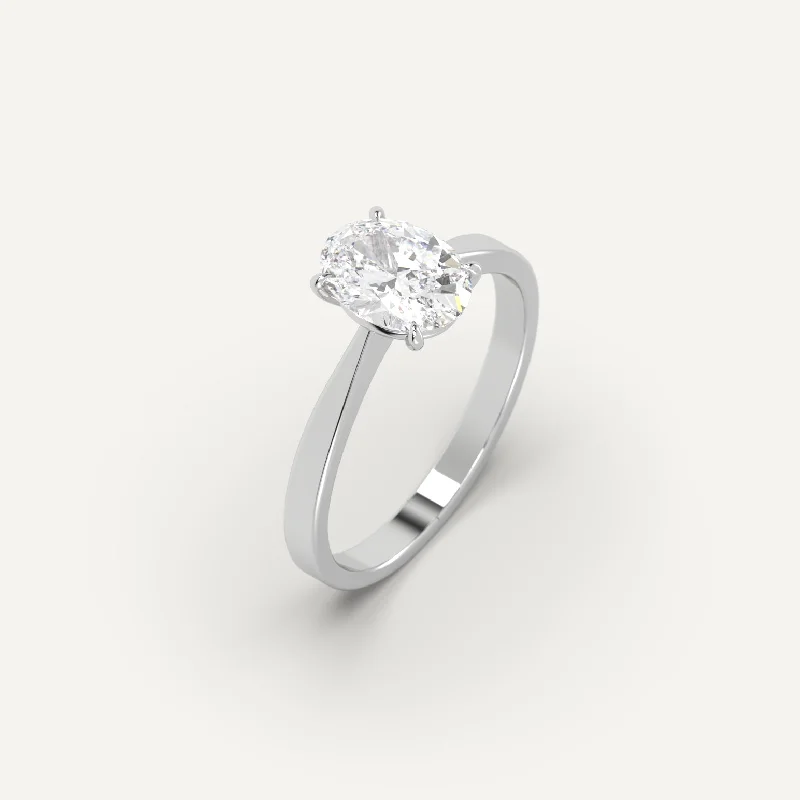 Versatile Layering Jewelry For Effortless Chic 1 carat Oval Cut Diamond Ring