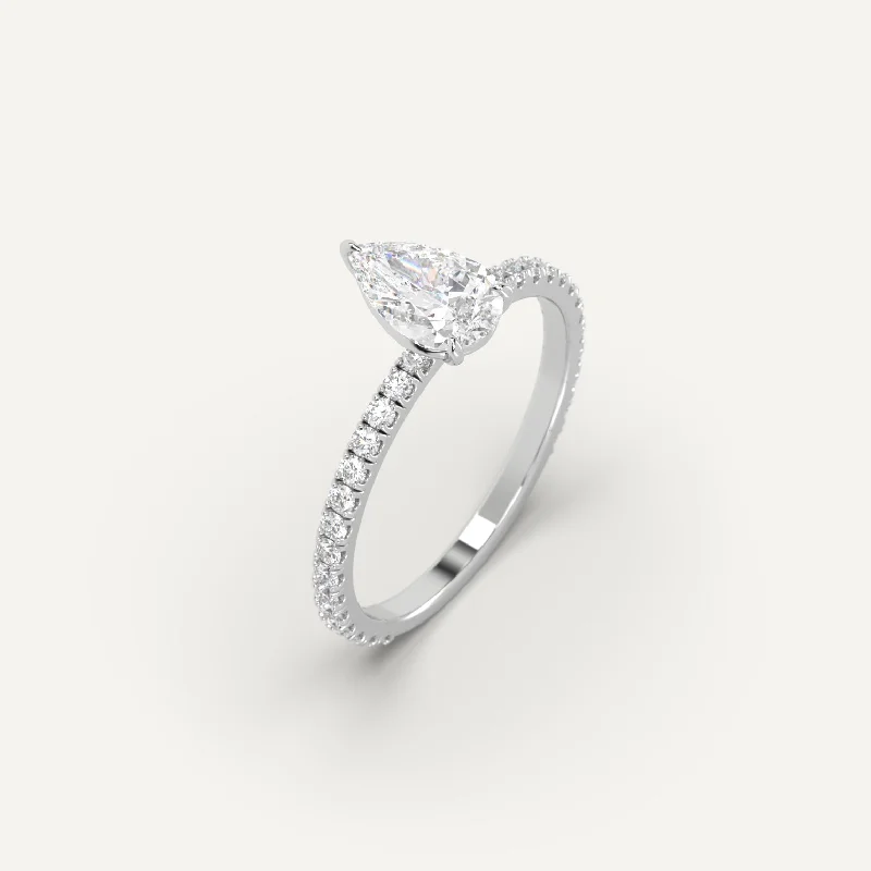 Must-Have Jewelry Pieces At Reduced Prices 1 carat Pear Cut Diamond Ring
