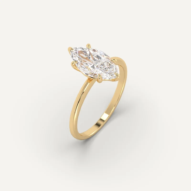 Grab Your Favorite Jewelry At The Lowest Prices 2 carat Marquise Cut Diamond Ring