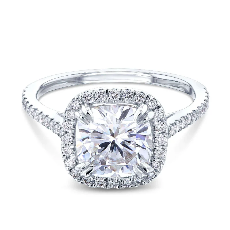 Timeless Beauty, Unbeatable Deals – Jewelry Sale On 2ct Cushion Moissanite Halo Ring- Moissanite & Lab Diamonds