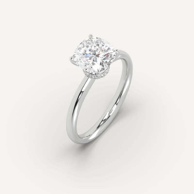 Timeless Elegance Now At Special Discounts 3 carat Cushion Cut Diamond Ring