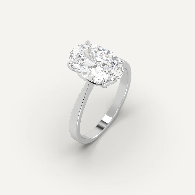 Fashion-Forward Jewelry At Exclusive Discounts 3 carat Oval Cut Diamond Ring