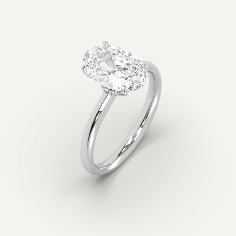 Unmissable Deals On Handmade Jewelry Collections 3 carat Oval Cut Diamond Ring