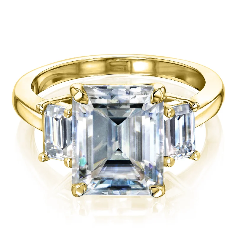 Exclusive Jewelry Offers – Shine For Less Evelyn 4.1ct Emerald Moissanite 3-Stone Ring Exclusive Jewelry Offers – Shine For Less Evelyn 4.1ct Emerald Moissanite 3-Stone Ring