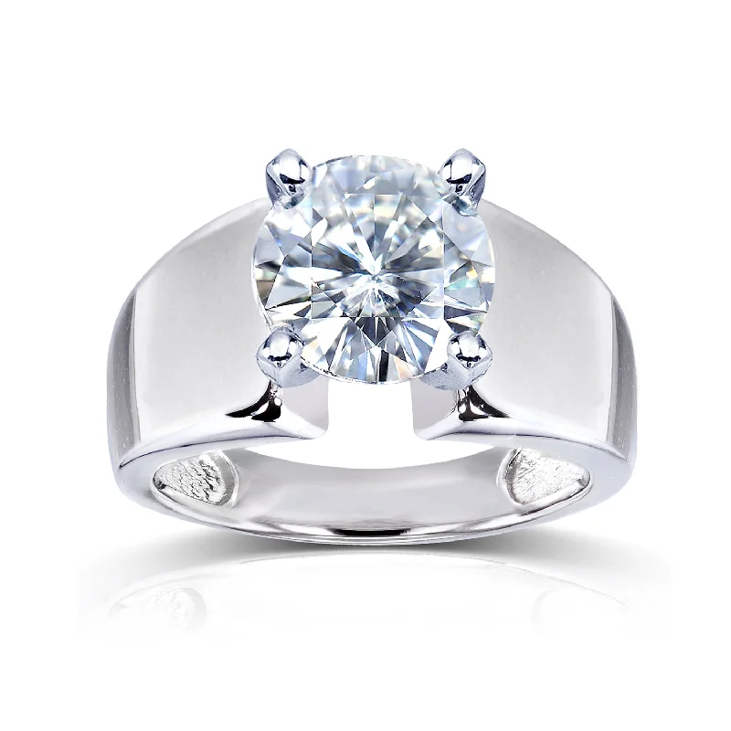 The Perfect Jewelry Piece At The Perfect Price Extra Wide Ring - Round Brilliant 3ct Moissanite The Perfect Jewelry Piece At The Perfect Price Extra Wide Ring - Round Brilliant 3ct Moissanite