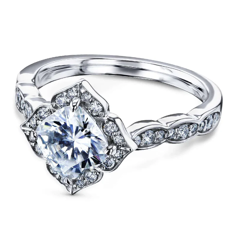Timeless Elegance, Temporary Discounts – Act Fast Jasmine Moissanite & Diamond Ring - Forever One Timeless Elegance, Temporary Discounts – Act Fast Jasmine Moissanite & Diamond Ring - Forever One