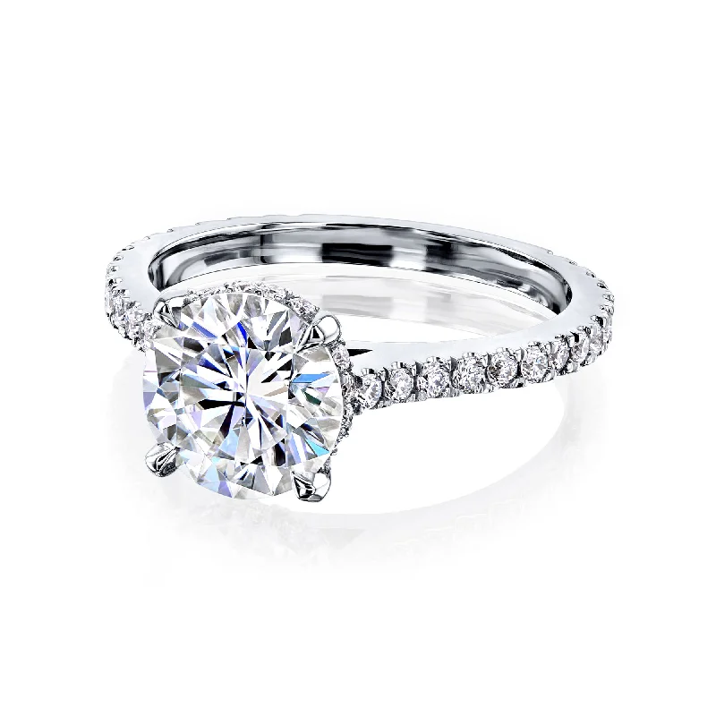 Breathtaking Jewelry, Breathtaking Prices 2ct Round Forever One Moissanite Fancy Hidden Halo
