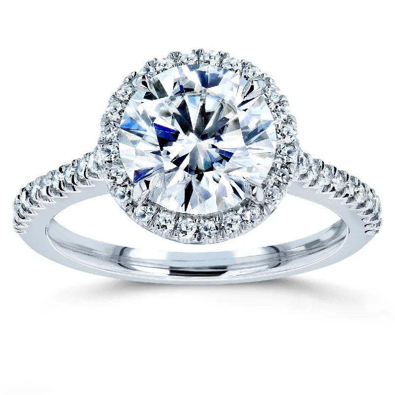 Handcrafted Jewelry Sale – Unique Designs At Low Prices Round Brilliant Kobelli Moissanite and Diamond Halo Engagement Ring 2 1/6 CTW 14k White Gold Handcrafted Jewelry Sale – Unique Designs At Low Prices Round Brilliant Kobelli Moissanite and Diamond Halo Engagement Ring 2 1/6 CTW 14k White Gold