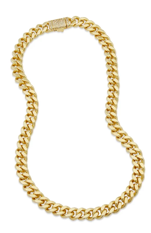 Flash Sale On Exquisite Jewelry – Don't Miss Out 18K GOLD PLATED CUBAN LINK NECKLACE WITH A CZ CLASP ACCENT Flash Sale On Exquisite Jewelry – Don't Miss Out 18K GOLD PLATED CUBAN LINK NECKLACE WITH A CZ CLASP ACCENT