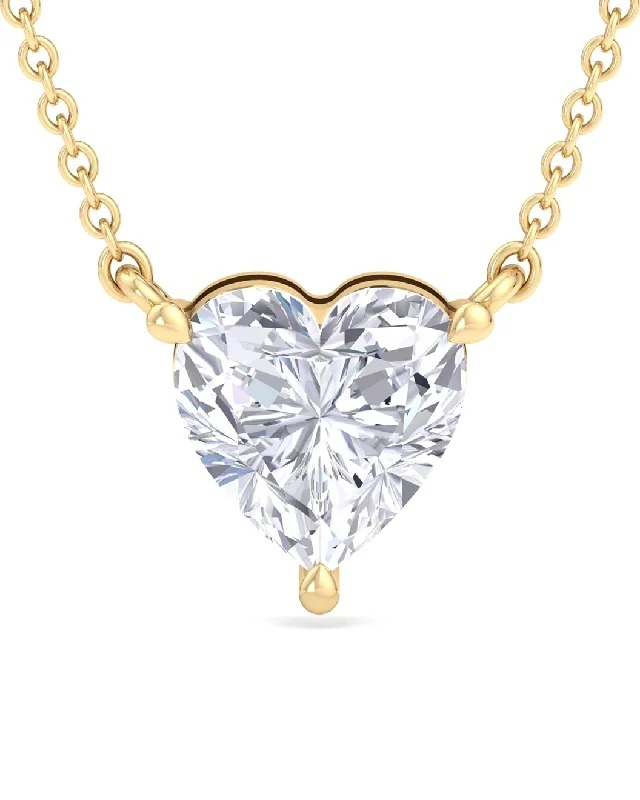 Stunning Jewelry Pieces At The Lowest Prices Ever 2 Carat Heart Shape Lab Grown Diamond Solitaire Necklace In 14 Karat Yellow Gold G-H, Vs2 Stunning Jewelry Pieces At The Lowest Prices Ever 2 Carat Heart Shape Lab Grown Diamond Solitaire Necklace In 14 Karat Yellow Gold G-H, Vs2