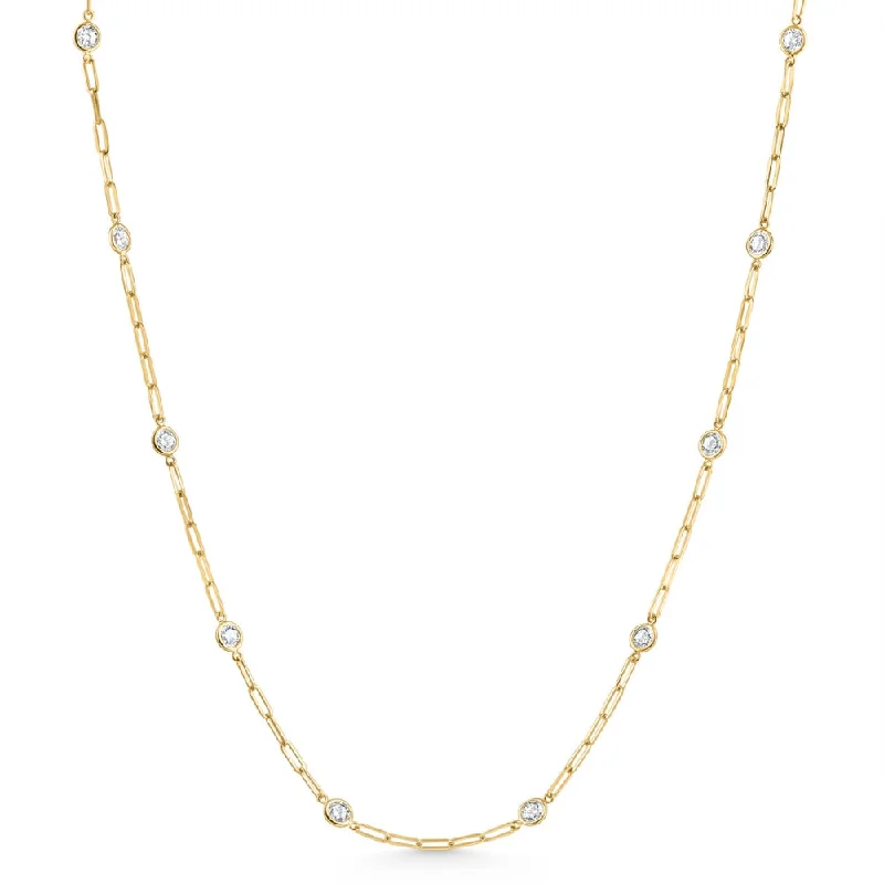 Grab Stylish Jewelry Before The Sale Ends 4Ct Diamond 14k Yellow Gold 18" Paper Clip Diamonds By Yard Necklace lab Grown Grab Stylish Jewelry Before The Sale Ends 4Ct Diamond 14k Yellow Gold 18" Paper Clip Diamonds By Yard Necklace lab Grown