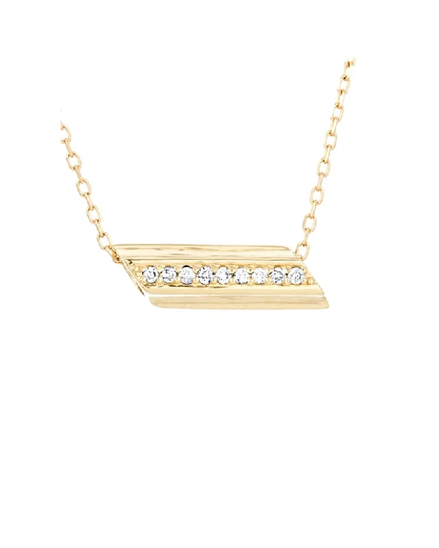 Fashion-Forward Geometric Jewelry For Contemporary Style Adina Reyter 14K 0.06 ct. tw. Diamond Pasta Penne Necklace Fashion-Forward Geometric Jewelry For Contemporary Style Adina Reyter 14K 0.06 ct. tw. Diamond Pasta Penne Necklace