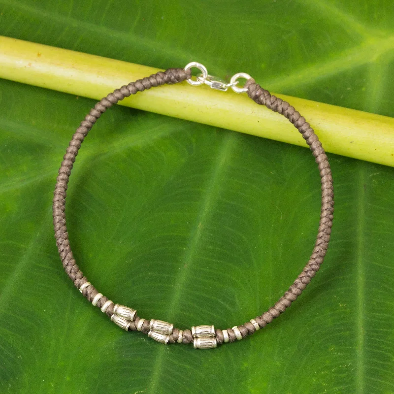 Elegant Jewelry, Affordable Luxury – Shop Now Bamboo Bracelet in Taupe 950 Silver Accent Wristband Bracelet from Thailand Elegant Jewelry, Affordable Luxury – Shop Now Bamboo Bracelet in Taupe 950 Silver Accent Wristband Bracelet from Thailand