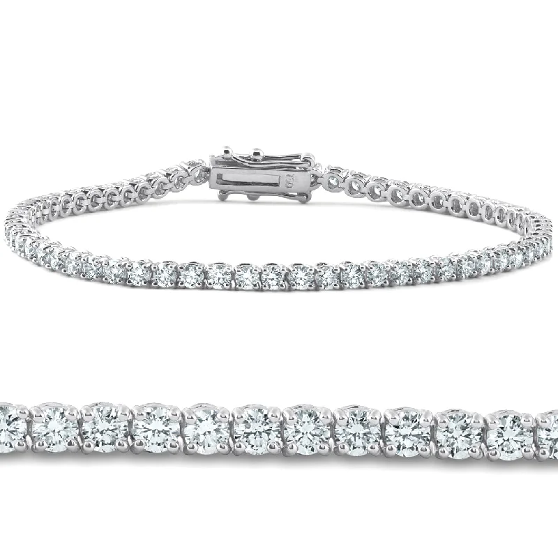 Exclusive Jewelry Offers – Sparkle For Less Certified 4ct Diamond Tennis Bracelet 14K White Gold 7" Lab Grown Exclusive Jewelry Offers – Sparkle For Less Certified 4ct Diamond Tennis Bracelet 14K White Gold 7" Lab Grown