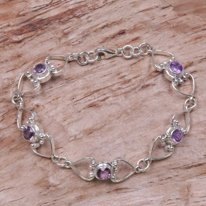 Personalized Jewelry Sale – Meaningful Gifts At Great Prices Contentment Amethyst Heart Link Bracelet Personalized Jewelry Sale – Meaningful Gifts At Great Prices Contentment Amethyst Heart Link Bracelet
