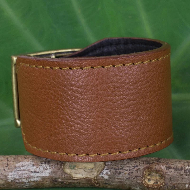 Jewelry Deals That Sparkle – Shop Today Courage in Chocolate Brown Thai Handcrafted Chunky Brown Leather Wristband Jewelry Deals That Sparkle – Shop Today Courage in Chocolate Brown Thai Handcrafted Chunky Brown Leather Wristband