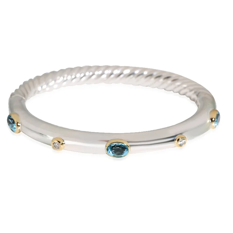 Shop Dazzling Jewelry At The Best Prices David Yurman Topaz Bracelet in 18k Yellow Gold/Sterling Silver 0.16 CTW Shop Dazzling Jewelry At The Best Prices David Yurman Topaz Bracelet in 18k Yellow Gold/Sterling Silver 0.16 CTW