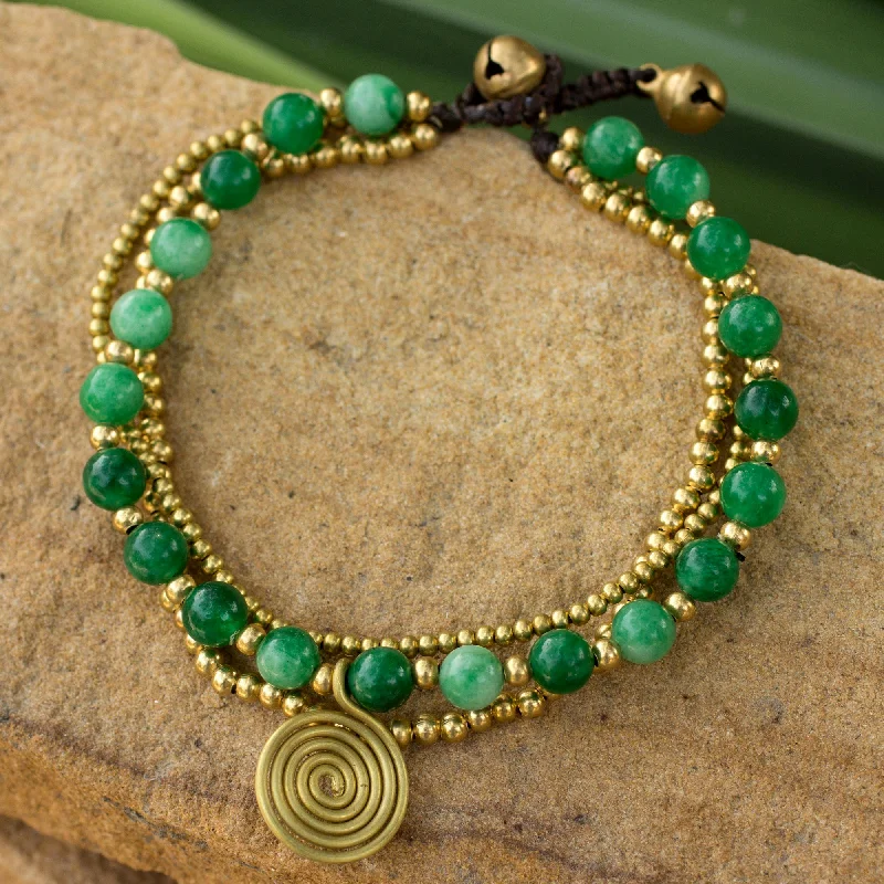 Don't Miss These Dazzling Jewelry Discounts Daydreams Brass Beaded Aventurine Bracelet from Thailand Don't Miss These Dazzling Jewelry Discounts Daydreams Brass Beaded Aventurine Bracelet from Thailand
