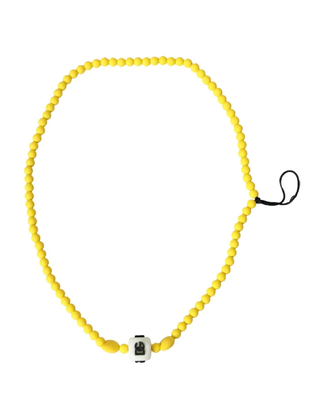 Adjustable Charm Bracelets For A Perfect Fit Dolce & Gabbana Beaded Chain DG Logo Charm Women's Necklace Adjustable Charm Bracelets For A Perfect Fit Dolce & Gabbana Beaded Chain DG Logo Charm Women's Necklace
