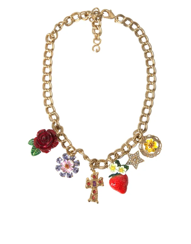 Sparkle For Less – Shop Our Limited-Time Jewelry Deals Dolce & Gabbana Chain Rose Cross Strawberry Star Pendant Women's Necklace Sparkle For Less – Shop Our Limited-Time Jewelry Deals Dolce & Gabbana Chain Rose Cross Strawberry Star Pendant Women's Necklace