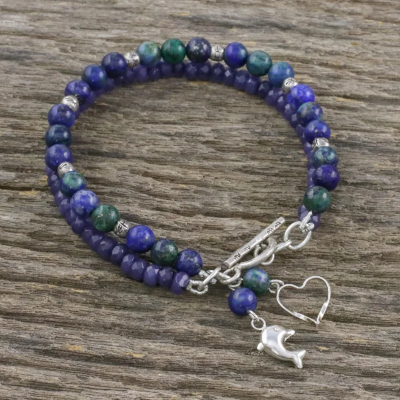 Chic And Stylish Jewelry At Exclusive Prices Dolphin Adventure Dolphin Themed Gemstone Bead Bracelet with 950 Silver Chic And Stylish Jewelry At Exclusive Prices Dolphin Adventure Dolphin Themed Gemstone Bead Bracelet with 950 Silver