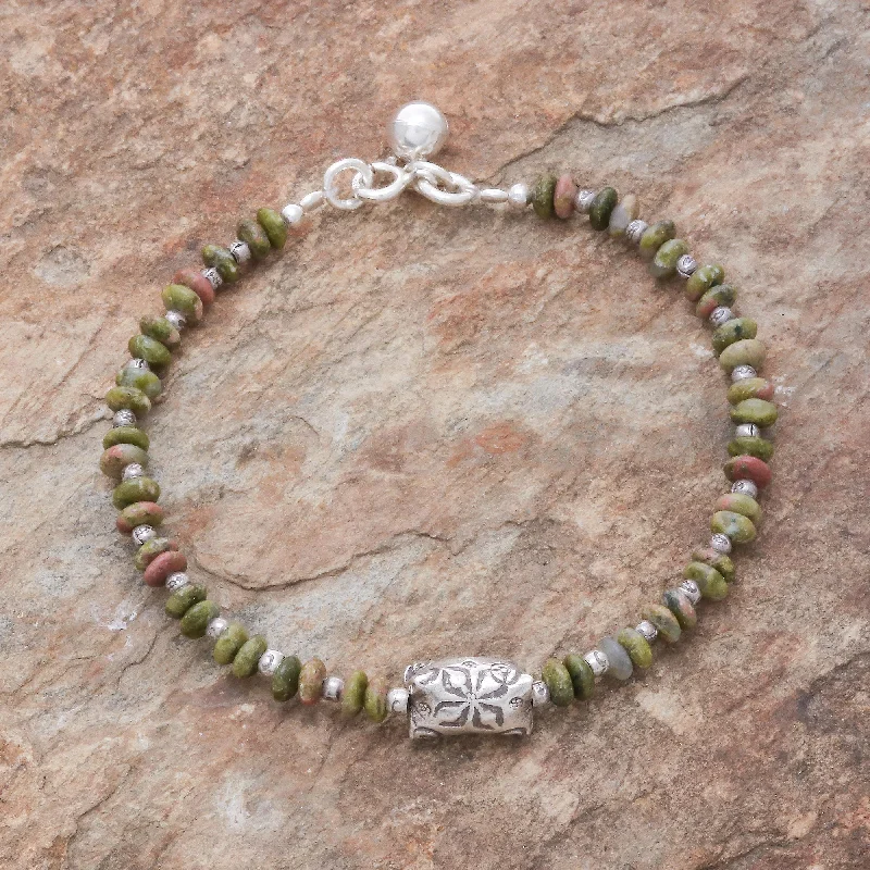 Affordable Glamour – Premium Jewelry At Special Prices Forest Harmony Hill Tribe Unakite Beaded Bracelet from Thailand Affordable Glamour – Premium Jewelry At Special Prices Forest Harmony Hill Tribe Unakite Beaded Bracelet from Thailand