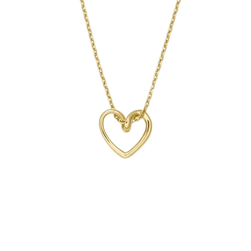 Discounted Jewelry For A Glamorous Look Fossil Women's Gold-Tone Stainless Steel Pendant Necklace