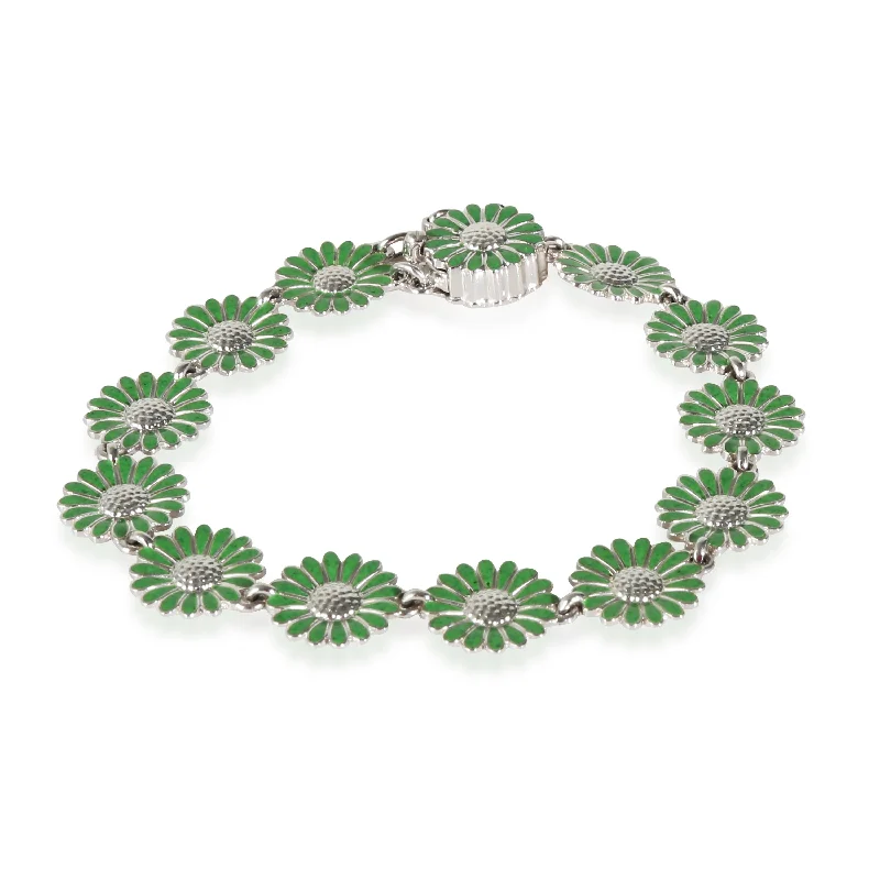 Exclusive Jewelry Sale – Shine For Less Georg Jensen Daisy Enamel Bracelet in Sterling Silver