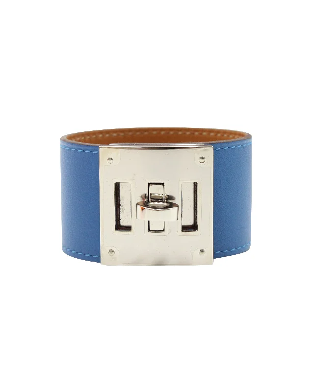 Jewelry Clearance Sale – Final Reductions Hermès Kelly Dog Bracelet in Blue Leather Jewelry Clearance Sale – Final Reductions Hermès Kelly Dog Bracelet in Blue Leather