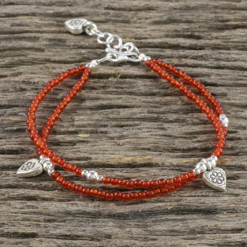Huge Savings On Timeless Jewelry Collections Karen Tangerine Chalcedony Beaded Charm Bracelet from Thailand Huge Savings On Timeless Jewelry Collections Karen Tangerine Chalcedony Beaded Charm Bracelet from Thailand