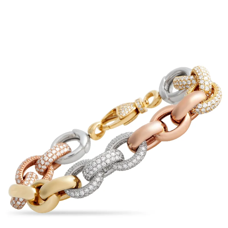 Grab Exquisite Jewelry At The Lowest Prices LB Exclusive 14K White, Rose, and Yellow Gold 12.83 ct Diamond Bracelet Grab Exquisite Jewelry At The Lowest Prices LB Exclusive 14K White, Rose, and Yellow Gold 12.83 ct Diamond Bracelet