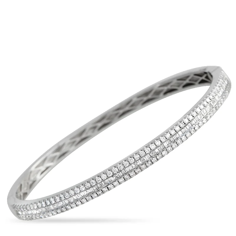 Shop Fine Jewelry With Amazing Deals LB Exclusive 18K White Gold 1.70 ct Diamond Bangle Bracelet Shop Fine Jewelry With Amazing Deals LB Exclusive 18K White Gold 1.70 ct Diamond Bangle Bracelet
