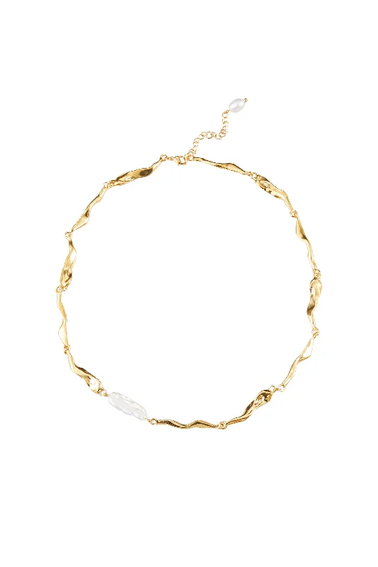 Discounted Luxury Jewelry – Shine Without The Splurge Molten Baroque Pearl Necklace